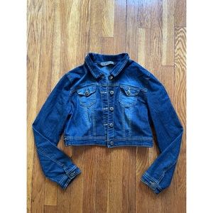“LAST KISS” BLUE JEAN JACKET | FADED CROP